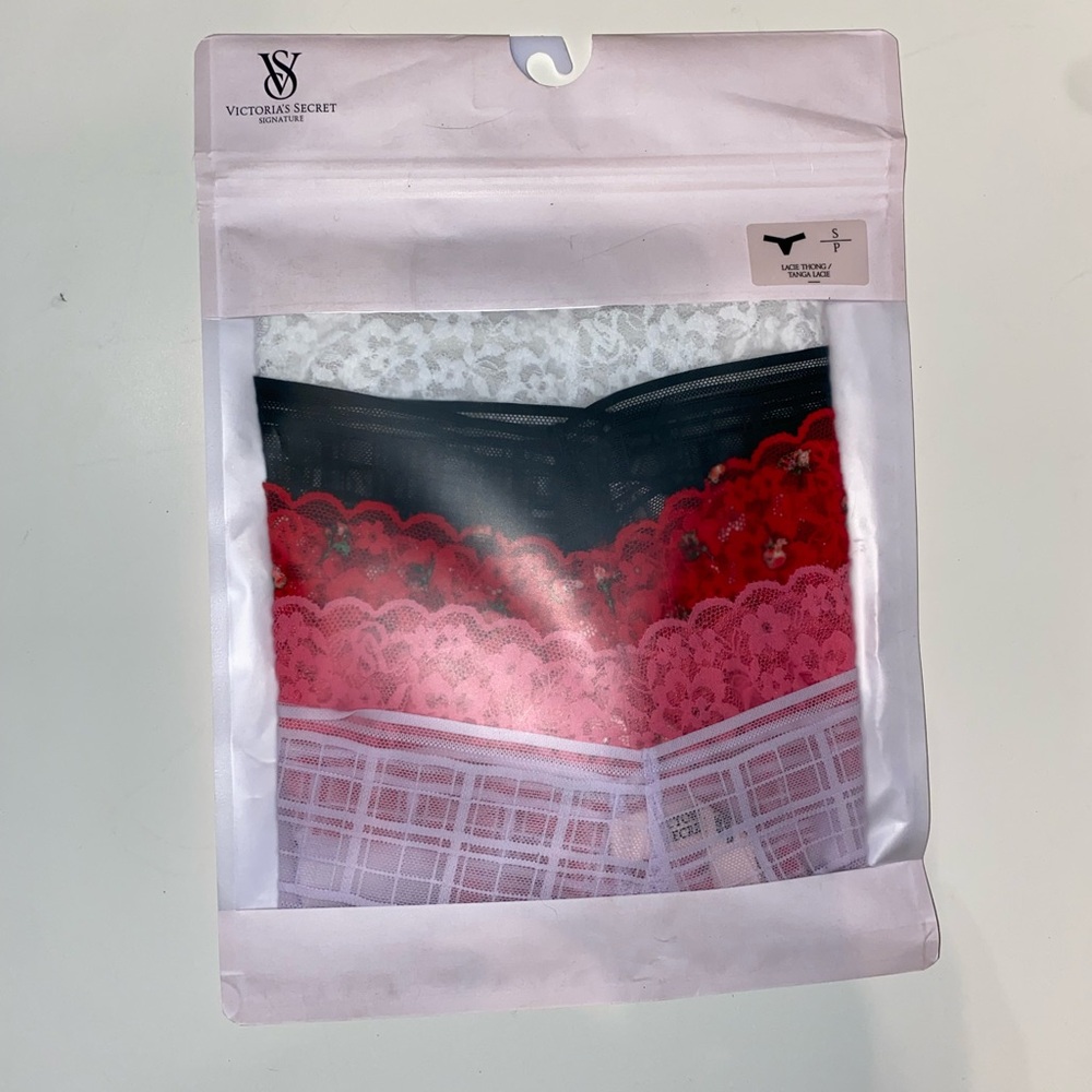 Victoria's Secret Pink Lace Thong Set